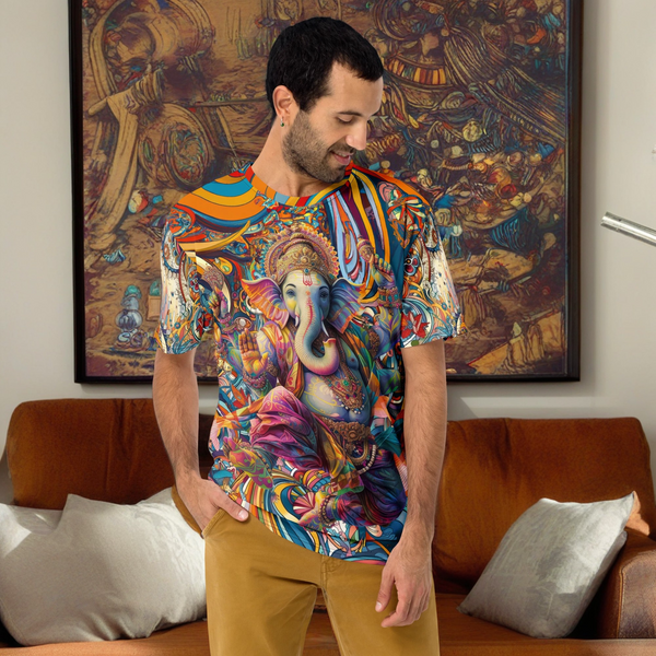 Ganesh - Psychedelic Hindu All Over T-Shirt
